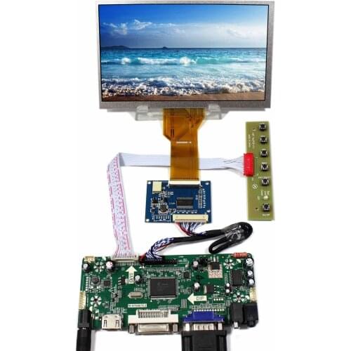 HD MI+DVI+VGA+Audio LCD Controller Board With 7" AT070TN92 800X480 LCD Panel