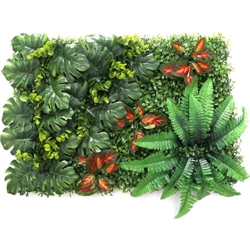 Artificial Flower Wall Plant Wall Lawn Artificial Creeper Fern Leaf Plastic Grass DIY Wedding Hotel Party Background Decoration