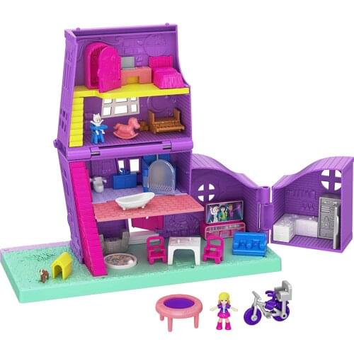 Polly Pocket Pollyville House, 4 Layer, 5 Bedroom, 4 Hidden Sürprizli, 11 Accessorized GFP42