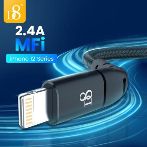 MFi USB Data Cable For iPhone12 11 XR X SE2 9 8 7 6Plus ipad Fast Charging Lightning Cable Phone USB Charging Charger Cable