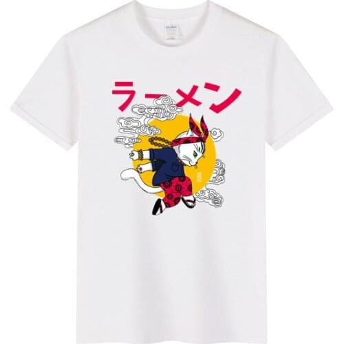 Fashion Rabbit Japanese Friend Couple T Shirt Summer Women Black TShirt Harajuku Streetwear Mens Clothes Anime Cotton Shirt 2020