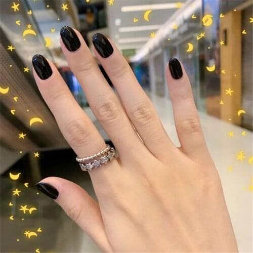 Nusx UV Glossy False Nails Water Droplets Shiny Wedding Nails Burgundy Stiletto Blue Black UV Fake Nails 24pcs Full Set Nail Tip