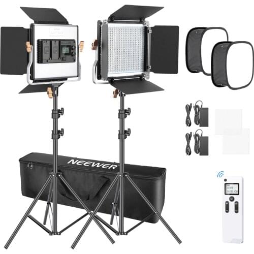 Neewer 480 LED Video Light Photography Lighting Kit, Dimmable LED Panel with 2.4G Wireless Remote, 660 LED Panel and Light Stand