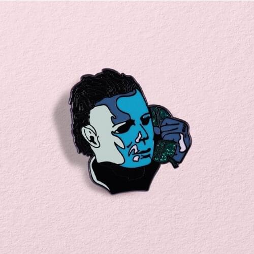 Killer Myers Calling Pin The Texas Chainsaw Massacre Brooch 80s Horror Movie Halloween Badge