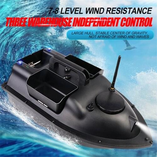 Professional GPS Intelligent Return 3 Hopper RC Fishing Boat 500M 6Hours Fish Finder Cruise GPS Position LCD Screen RC Bait Boat