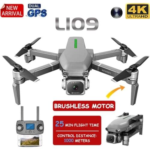 2020 New L109 Professional GPS Drone With 4K HD Dual Camera Brushless Motor Foldable Quadcopter 1000M RC Distance Toy