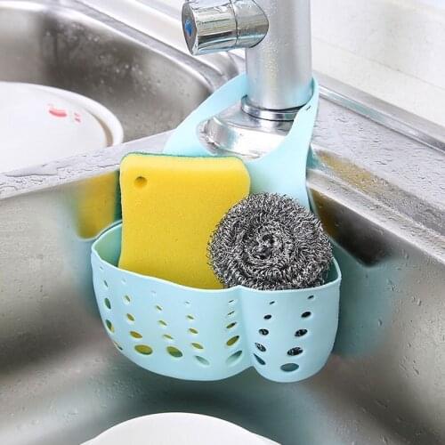 Kitchen Sink Drain Rack Sponge Soap Debris Rack Plastic Hanging Storage Basket Faucet Organizer Shelf Portable Home Kitchen Tool