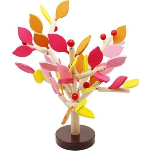 Early Educational Blocks Toys Assembled Tree Montessori Materials for Hand-Eye Coordination Exercises Kids Patience Training