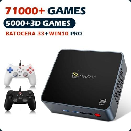 Super Console X PC Lite Retro Video Game Consoles Beelink Mini PC For PS2/WII/PS1/SS/N64 Win10 Pro Game Player With 61000 Games