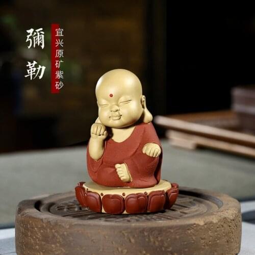 TaoYuan 】 yixing undressed ore purple hearts maitreya pet lovely place tea tea tea accessories a single price