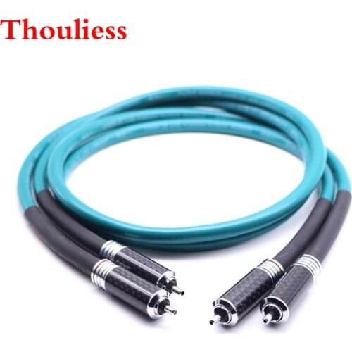 Thouliess HIFI Carbon Fiber RCA Interconnect Cable Cardas Cross RCA Interconnect Audio Cable Amplifier CD DVD player Audio