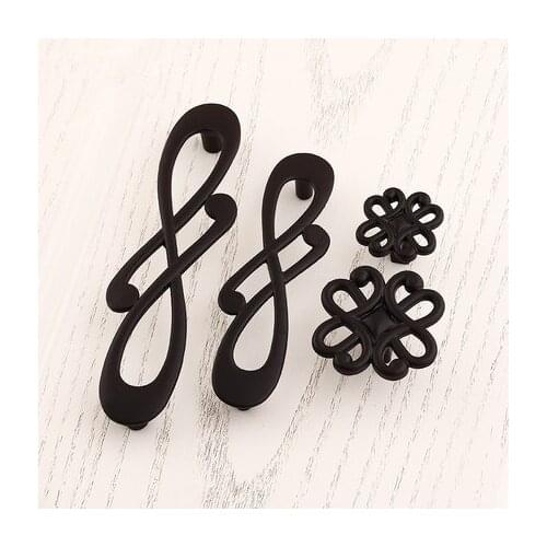 UNILOCKS New Style Classic Solid Zinc Alloy Black Handle/Pull Handle Knob