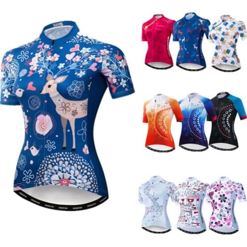Cycling Jersey Womens Breathable Quick-dry Full Zipper Team Racing Sport Biking Hiking Bicycle Tops Shirt Short Sleeve Clothing