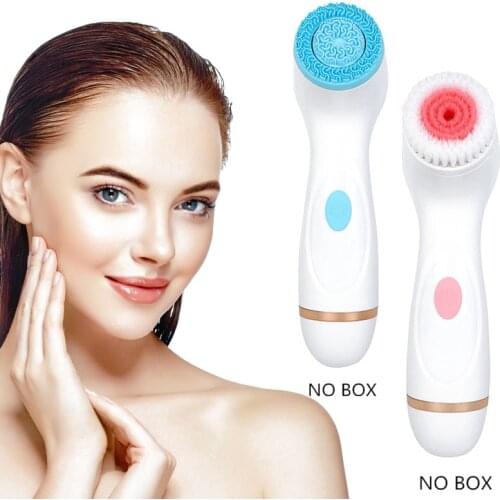 Rotating Facial Cleansing Brush Galvanic Facial Spa System Deep Cleansing Skin Peeling Massager Spa Facial Makeup Remover Tool