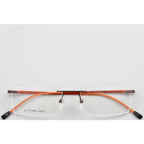 YOUTOP Rimless frame Stainless Steel Business men glasses frame prescription frame eyeglass 7057