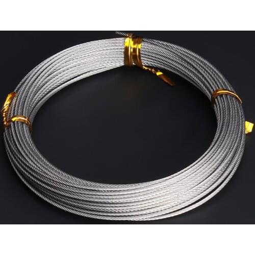 1.5 2 2.5 3 4 5mm dia SS316 stainless steel stranded wire 7*19 line twist line rope Fishing wire rope home photo frame DIY