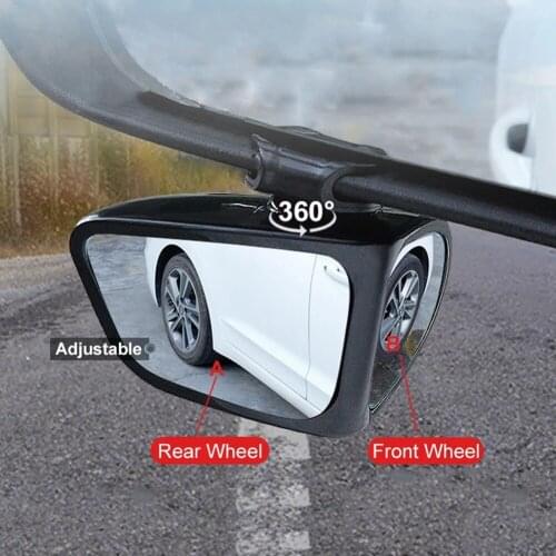 2pcs 360 Degree Adjustable Blind Spot Mirror With Dual Swivel Mirrors Wide Angle Front And Rear View Mirror Car Mirrors Tools
