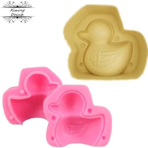 2Pcs/set Duck shape silicone mold 3D little yellow duck cake decoration tool chocolate candy mold cake tool