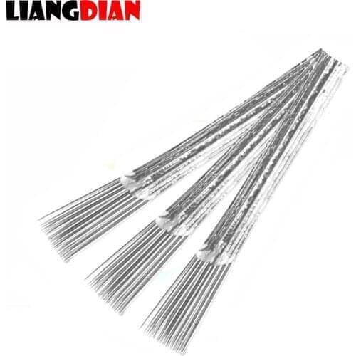20pcs/lot Broom Shaped Disposable 40 Pin Round Microblading Tattoo Needles For Manuel Pen 3D Permanent Fog Eyebrow Lip Makeup