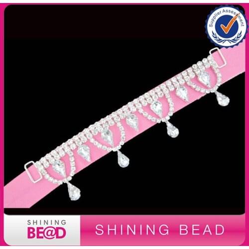 50pcs/lot Free Shipping Rhinestone Teardrop chain bikini side connector Set/2 fitness posing competition