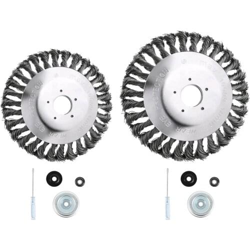 6/8 Inch Grass Trimmer Cutter Head Manganese Steel Wire Wheel Lawn Mower Removal Weeding Grass Head Garden Weed Moss Fixing Kit