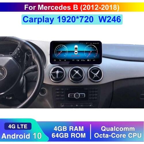 Qualcomm Android 10 Car Command System Screen Stereo Display For Benz B CLass W246 2012-2018 IPS 4G LTE Wifi BT Player W246