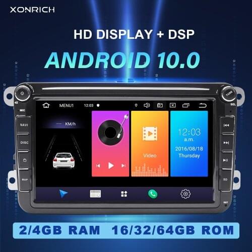 DSP 2 Din Android 10 Car radio GPS Navigation For VW Passat B6 volkswagen touran Skoda Octavia 2 seat leon 2golf 5 6 Multimedia