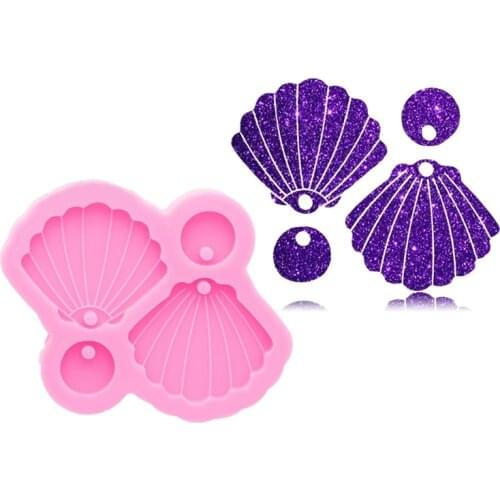 Shell Shape Keychain Epoxy Resin Mold Key Chain Pendants Silicone Mould DIY Crafts Decorations Casting Tools