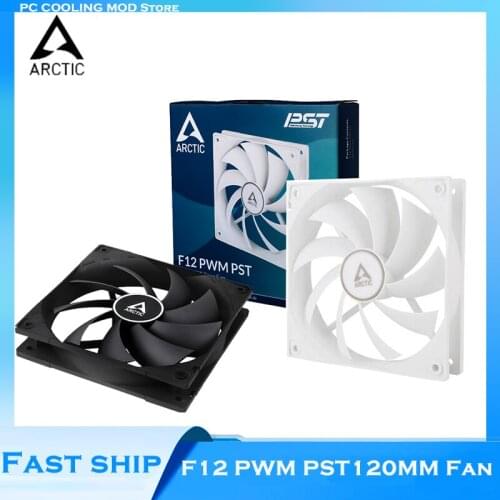 Arctic F12 PWM PST Co PC Case MOD 12cm Silent Cooling Fan 120mm CPU Cooler FDB 1800RMP Mute Genuine Original Black/White