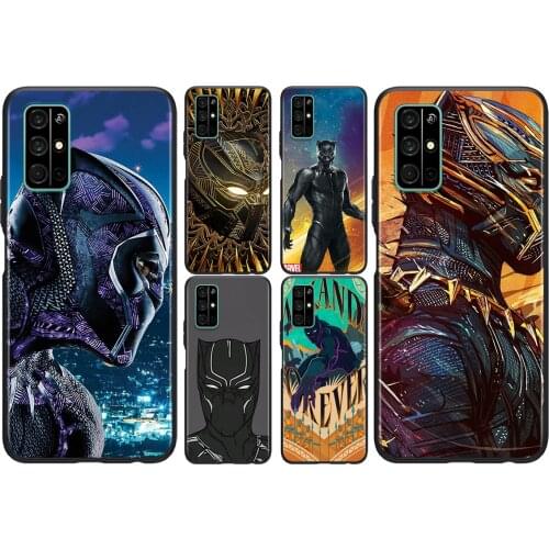 Marvel Avengers Black Panther For Huawei Honor 50 SE V30 View 20 V20 30i 30S 30 20S 20E 20i 20 Lite Pro Plus Black Phone Case