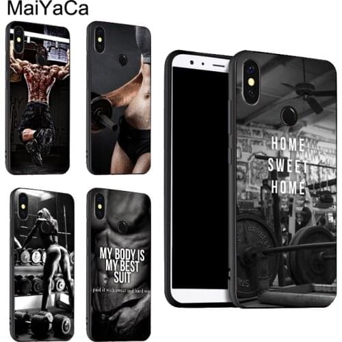 Gym Fitness Bodybuilding For POCO X3 F2 Case For Redmi Note 9 Pro 8 7 8T 9S 9A 9C For Mi Note 10 Lite 9T A3 Coque