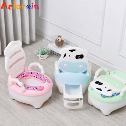 Animal Cow Baby Infant Potty Seat Children Bedpan Portable Toilet Urinal Kids Potties Backrest Pot Training Potty Toilet