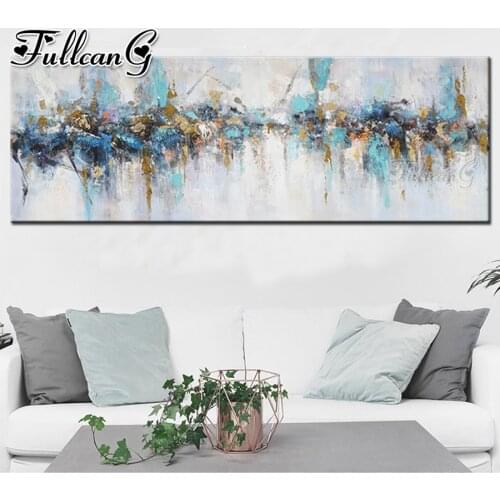 FULLCANG Abstract landscape 5d diy large mosaic painting full square round drill diamond embroidery sale wall decoration FC3701