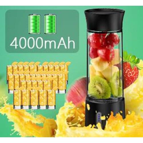 Hot 500ml Mini Portable Mixer Juicer Fruit Food Processor Ice Smoothies For Shakes And Smoothies Mixer Rechargeable Six Blades