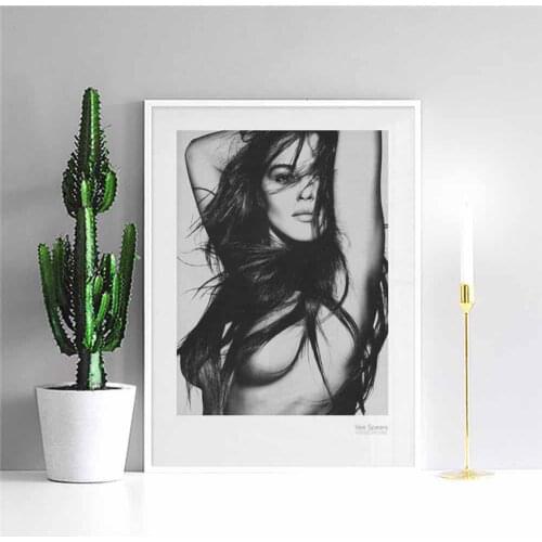 HAOCHU Art photograph Print Sexy Girl Poster Diamond Wall Pictures Canvas For Living Room Home Decor Classical New York