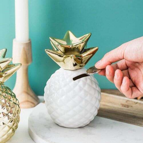Pineapple Shaped Piggy Can For Kids Adult Home Decoration Craft Gift