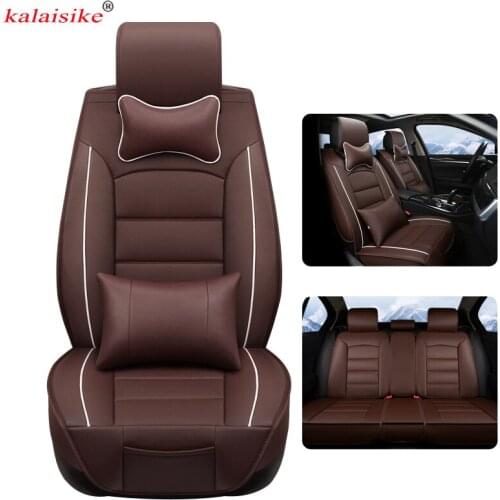 Kalaisike leather Universal Car Seat Cover for Honda all models CRV XRV Odyssey city civic crosstour crider vezel fit accord
