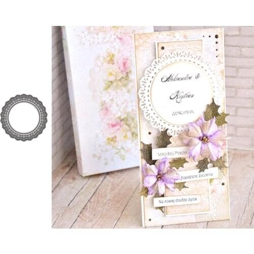 Round Flower Border New 2021 Metal Cutting Dies for Scrapbooking Mold Cut Stencil Handmade Tools DIY Card Make Mould Model Craft