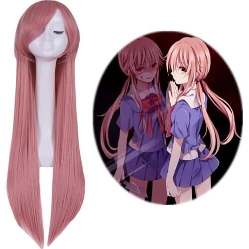 My Wife Yu Nai Smoke Pink Oblique Bangs Long Straight Hair Animation Cosplay Wig
