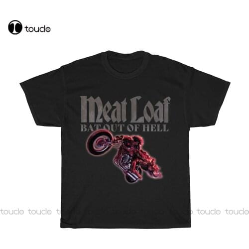 New Meat Loaf Bat Out Of Hell Bike Motorcycle T-Shirt Black S-5Xl Boys Shirts mens tshirts Unisex