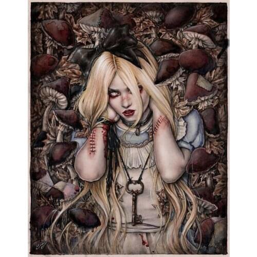 Horror Mosaic Painting Terror Movie Film Diamond Art Kit Jewel Cross Stitch Paint Diy 5D Full Drill Arts and Crafts XN1458