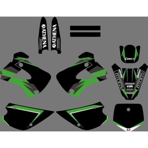 H2CNC Team Graphics & Background Decal Sticker Kit for Kawasaki KX85 KX100 2001 - 2013 2002 2004 2006 2008 2010 2012 KX 85 100