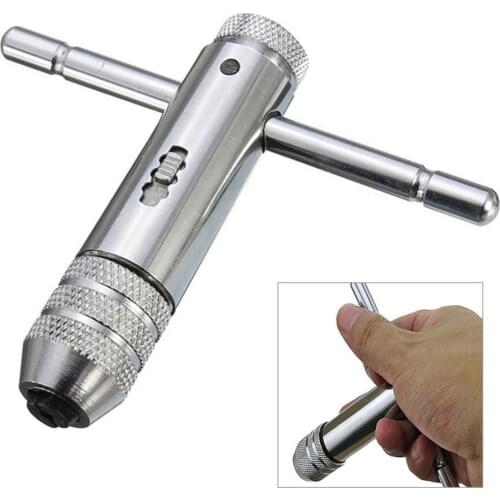 NEW T-shaped Ratchet Wrench M3-M8 M5-M12 Adjustable Thread Metric Tap Wrenches Extended Type Tapping Wrench