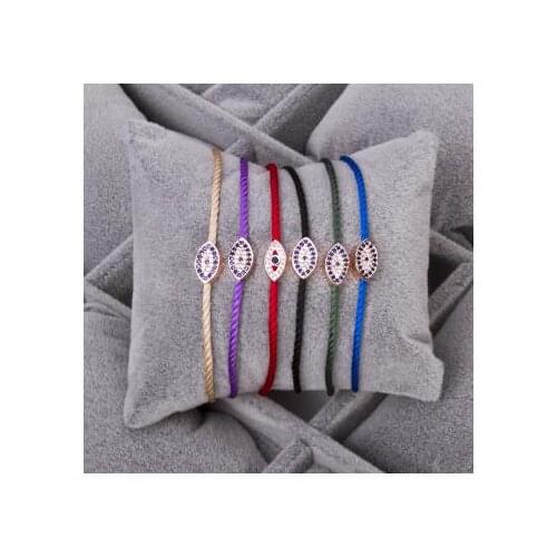 Evil eye Figured Zircon Cubic Zirconia İp Bracelet