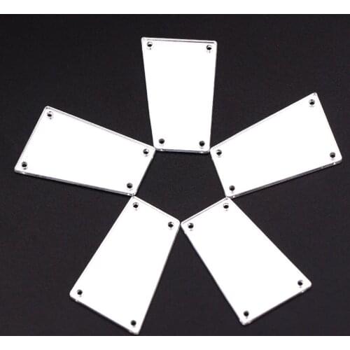 Sewn Rhinestones For Dress Sew On Mirror Flat Back Crystal 20/50pcs Top Quality Acrylic Stones Applique On Clothes 22*34MM