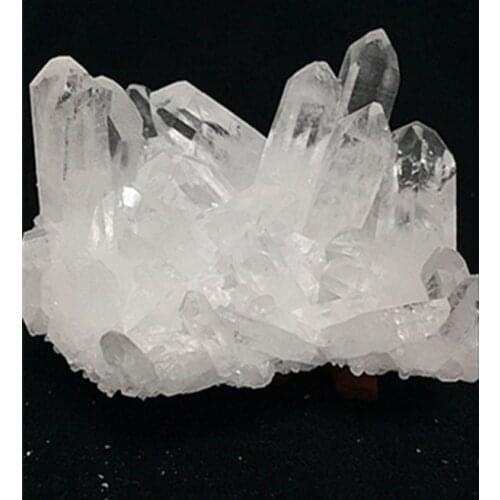 TOP 100% Natural White Quartz Crystal Cluster Mineral Specimen