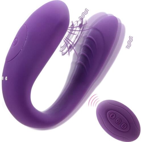G-spot Vibrator Sucking Vibrator Clitoris Vagina Stimulator Vibrator U Shape Bendable Couple Share Sex Toys for Couple