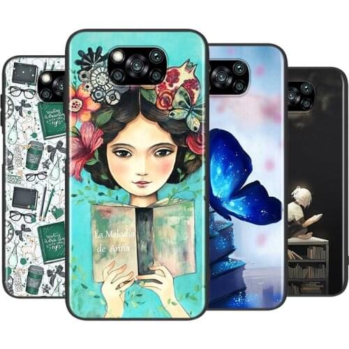 I Love Reading Books For Xiaomi Poco X3 GT NFC M2 X2 F2 F3 C3 M3 F1 Pro Mi Play Mix3 A3 A2 A1 6 Lite Soft Phone Case