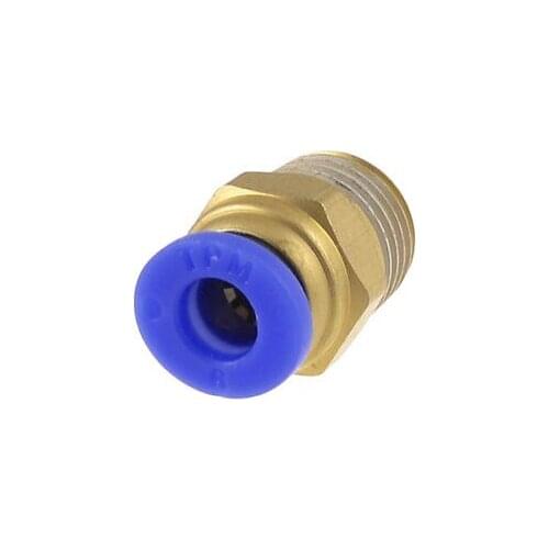 1/4" PT Male Thread to 6mm Tube Push in Connect Straight Quick Fittings