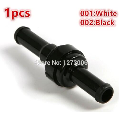 1pc 8mm 5/16" Black/White Plastic One Way Inline Check Valve Gas Diesel Air Liquid Water Fluids Valve for Car-styling